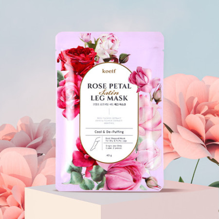 ROSE PETAL SATIN LEG MASK(40g / 1pair, 2pieces)